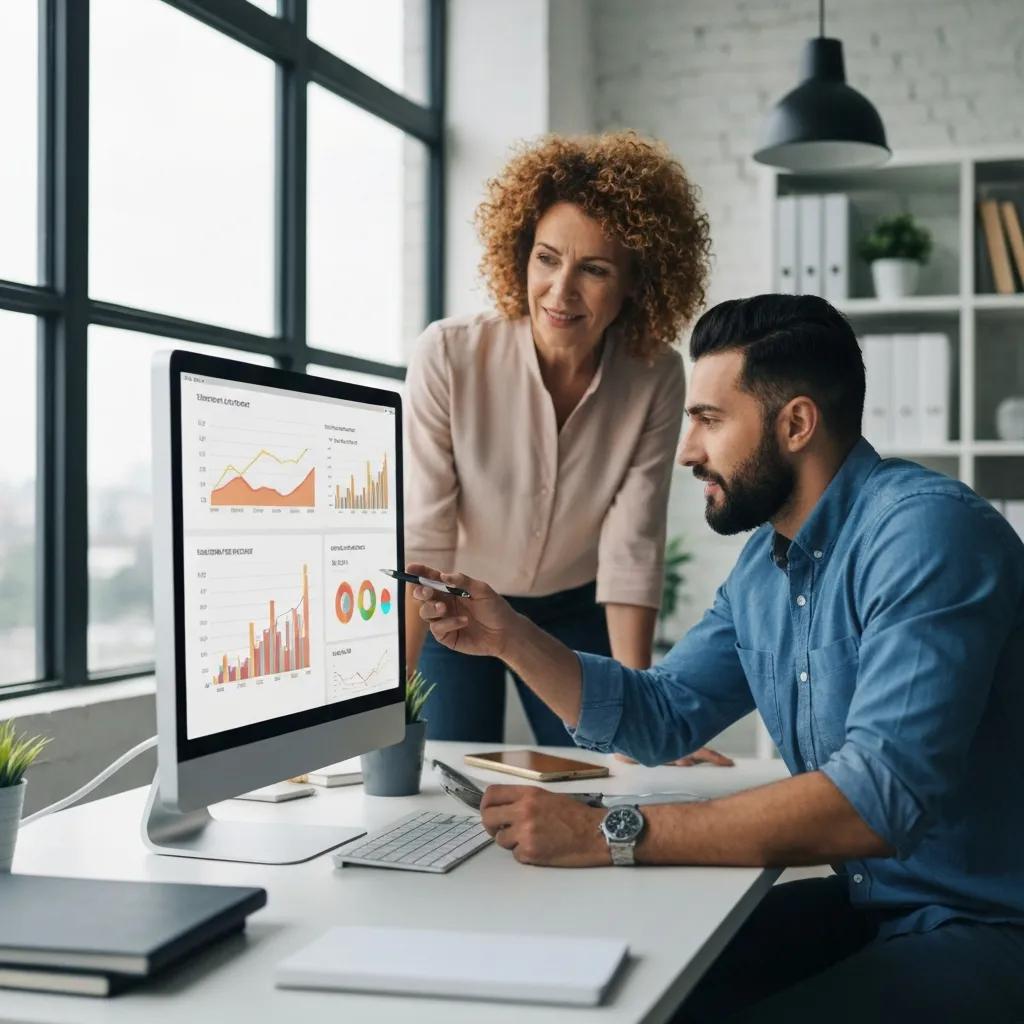 Team reviewing analytics to measure repurposing results