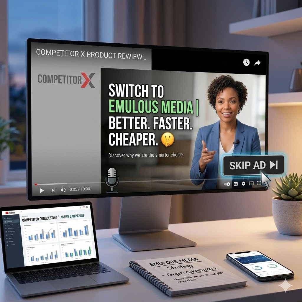 Competitor Conquesting: Place Your Ads on Their YouTube Channel 🤫