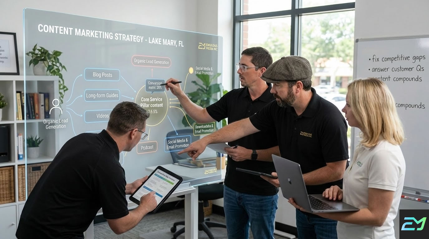 Content Marketing Strategy in Lake Mary Florida by Emulous Media Inc