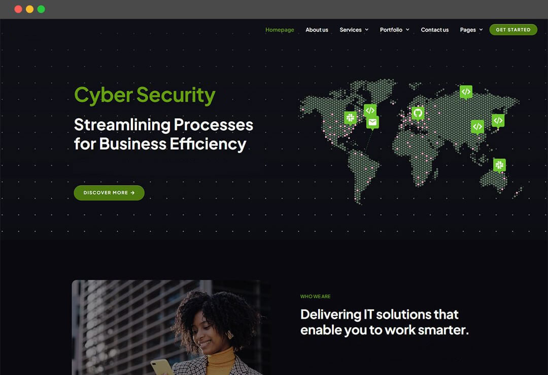 cyber security website design